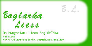 boglarka liess business card